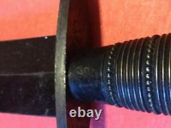 1942 F&S British WW2 Fighting Knife, Rare 4th Pattern Beaded & Ribbed