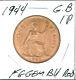 1944 Great Britain Penny Finest Grade Gem Bu Red Very Rare