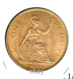 1951 Great Britain Penny Ultra Finest Grade Gem Bu Red Rare