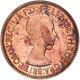 1953 Great Britain 1/2 Penny Pcgs Rare Shocking Toned Shape