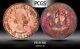 1953 Great Britain 1/2 Penny Pcgs Super Rare (nsfw) Toned Shape