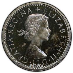 1955 GREAT BRITAIN ELIZABETH SIXPENCE PCGS PR-63 Cam Rare Pop 1/0 Finest Proof