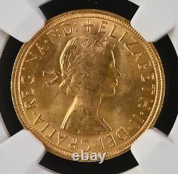 1957 Great Britain Elizabeth II Gold Sovereign Select Ngc Ms64 Low Pop Rare R4