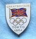 1964 Tokyo Olympic Games Great Britain Team Pin Badge Noc Rare