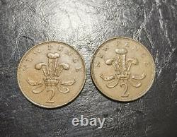 1971, Great Britain, New Pence 2Pence Coin Münze, GBP Extremely Rare Rarität