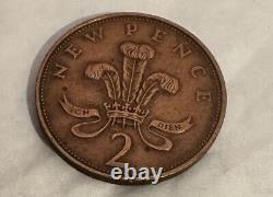 1971 NEW PENCE 2p British Elizabeth II Coin Very Rare