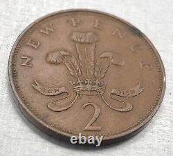 1971 NEW PENCE 2p British Elizabeth II Coin Very Rare