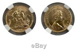1981 Great Britain Elizabeth II Gold Sovereign Scarce Rare Grade MS67 Rare Grade
