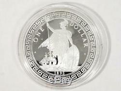 1988 Great Britain. 999 Silver 5 Oz. Trade Dollar RARE (HE2020380)