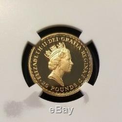 1988 Great Britain Gold 25 Pounds Britannia Ngc Pf 70 Ultra Cameo Rare Perfect