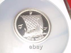 1988 Isle Of Man Uk Great Britain 5 Noble 5 Ounces Platinum Proof Rare Coin