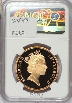 1992 Great Britain 5 Sovereign NGC Proof 70 Ultra Cameo. Rare. Pop 20