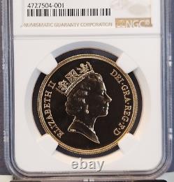 1992 Great Britain Gold 5 Sovereign Saint George Ngc Ms 69 Dpl Rare Top Pop