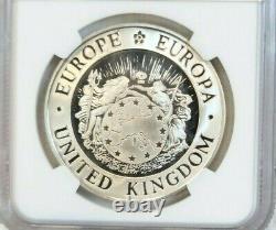 1992 Great Britain Silver 25 Ecu Three Graces Ngc Pf 68 Ultra Cameo Rare Beauty