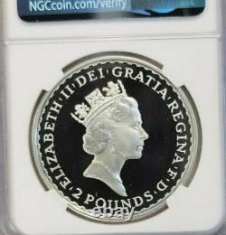 1997 Great Britain Silver 2 Pounds Britannia Ngc Pf 69 Ultra Cameo Rare Beauty