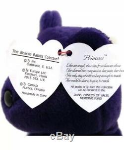 1st Charity Edition Rare Ty Princess Diana Great Britain Beanie Baby Dodi Fayed