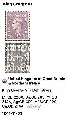 2 Rare King George VI Postage Stamps Great Britain