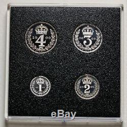 2000 UK Great Britain Maundy Set Silver Proof Penny Fourpence Rare 1,686 Mntd