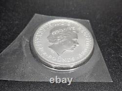 2002 Great Britain 1 oz Silver Britannia-Rare Date! Sealed In Mint Plastic