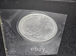 2002 Great Britain 1 oz Silver Britannia-Rare Date! Sealed In Mint Plastic