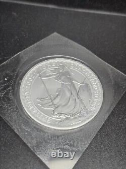 2002 Great Britain 1 oz Silver Britannia-Rare Date! Sealed In Mint Plastic