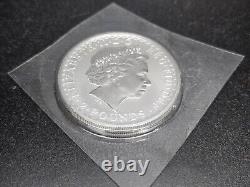 2002 Great Britain 1 oz Silver Britannia-Rare Date! Sealed In Mint Plastic