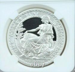 2005 Great Britain Silver 2 Pounds Britannia Ngc Pf 69 Ultra Cameo Rare Beauty
