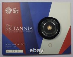 2014 Great Britain 50p Fortieth-Ounce Gold Britannia Rarely Offered Proof