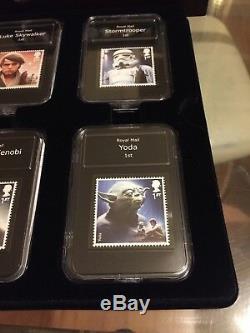2015 + 2017 UK Official Royal Mail STAR WARS Stamp Set -Yoda. (Super Rare)