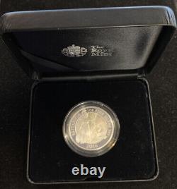 2016 Great Britain 1 Oz Silver Britannia & Lion Proof Coin in OGP WithCOA RARE