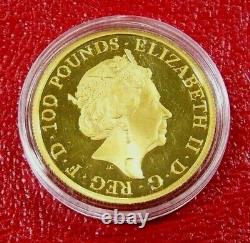 2017 Great Britain Gold £100 The Lion of England Ultra Cameo 1/250 Struck-RARE