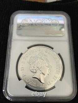 2019 2pd Great Britain 1oz Silver Ngc Ms70 Royal Arms First Releases Rare Pop21
