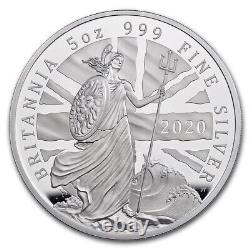 2020 Great Britain 5oz silver Britannia RARE LOW MINTAGE 305