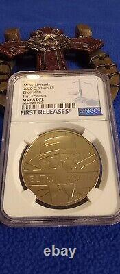 2020 Great Britain 5pnd Elton John Ngc Ms68 Dpl First Releases Rare Proof Like