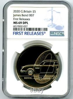 2020 Great Britain 5pnd James Bond 007 Ngc Ms69 Dpl First Releases Rare