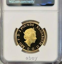 2021 Great Britain Gold 2 Pounds H. G. Wells Ngc Pf 70 Ultra Cameo Rare Perfect