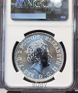 2021 Great Britain Silver 2 Pounds Britannia Ngc Ms 69 Mint Error Rare