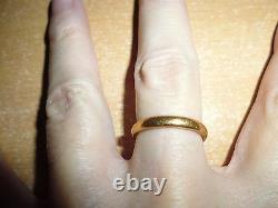 A ultra rare & stunning antique 22ct Victorian handmade 1855 wedding band ring