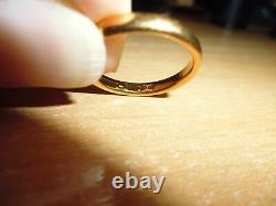 A ultra rare & stunning antique 22ct Victorian handmade 1855 wedding band ring
