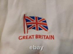 Adidas Olympics warm up track jacket Great Britain White xlarge RARE Trac2-3