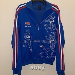 Adidas RARE Blue Great Britain Daley Thompson Olympics Track Jacket Size Medium