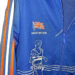 Adidas RARE Blue Great Britain Daley Thompson Olympics Track Jacket Size Medium