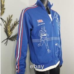 Adidas RARE Blue Great Britain Daley Thompson Olympics Track Jacket Size Medium