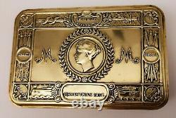 Antique WW1 Princess Mary Gift Fund Xmas 1914 Brass Tin-Rare 19 Leaves Variation