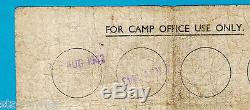 BRITISH WWII POW Note C5017a 1 Shilling Camp # 14 BUN Ayr With2 Endorsements RARE