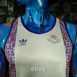 Barcelona Olympic Games Great Britain Rare Vintage Retro Shirt Adidas Mens SZ M