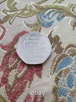 Brexit 50p Peace, Prosperity & Friendship with All Nations 2020 Rare