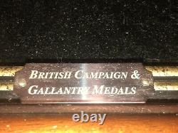 British Miniature Campaign And Galantry Medals Rare Set Framed No Glass Victoria