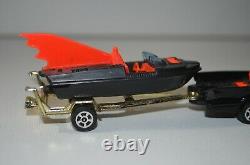 Corgi Juniors Batman Batmobile Car Bat Boat And Trailer Great Britain Super Rare