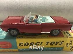 Corgi Toys Chrysler Imperial Convertible Figures Golf Rare New Box Great Britain